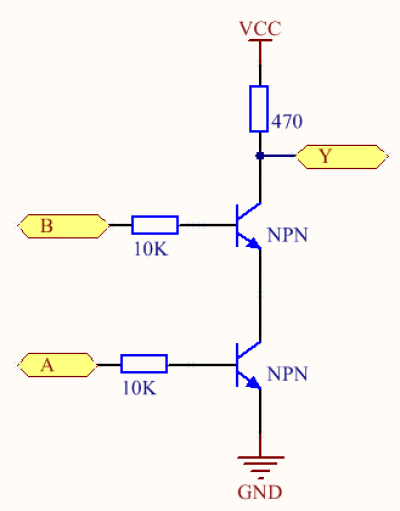 NAND-Gatter mit NPN Transistoren