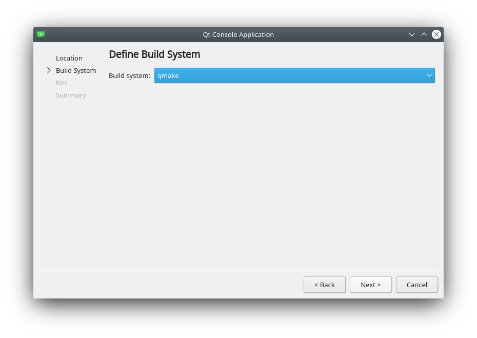 Build-System auswählen