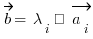 \vec{b} = \lambda_i · \vec{a_i}