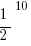 {1/2}^{10}