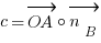 c = vec{OA} circ vec{n_B}