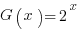 G(x) = 2^x