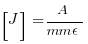 [J] = {A} / {mm²}