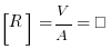 [R] = {V} / {A} = Ω